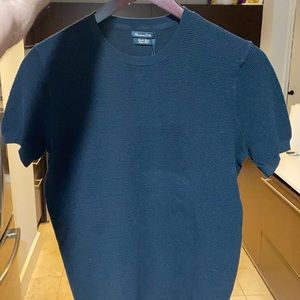 Massimo Dutti Short Sleeve Knit Cotton T-Shirt